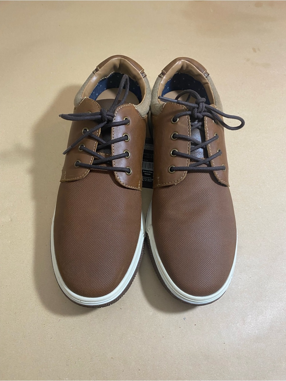 Men's Brown Casual Lace-Up Slip-On Loafers